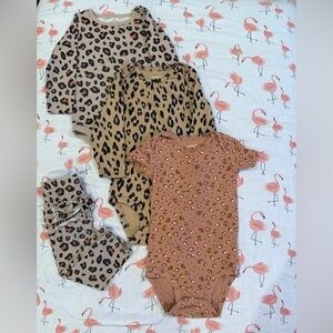 Carter's - Onesies and Pants Set with Animal Print